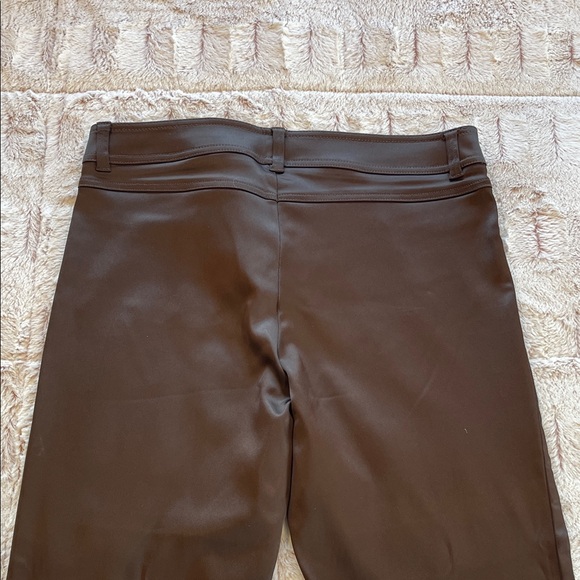 Cache Brown Satin Flared Pants with studs on pockets - Picture 5 of 6